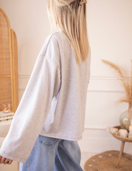 Langarmshirt - Sadie Basic - Grau