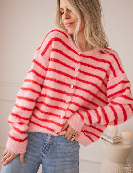 Samantha Stripe Pink/Red - Vest