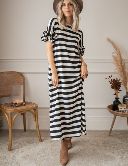 Zebrina Black/White - Maxi Jurk