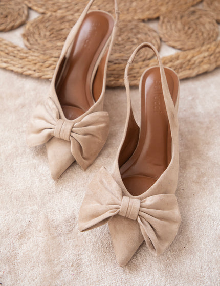 Heels - Go With The Bow - Beige