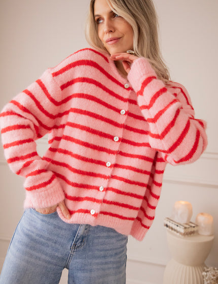 Samantha Stripe Pink/Red - Vest