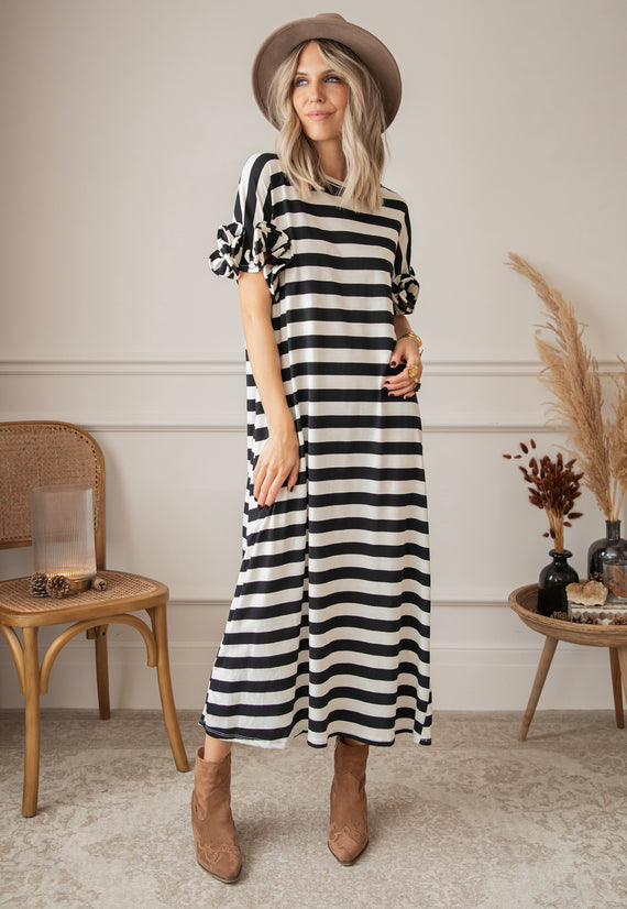 Zebrina Black/White - Maxi Dress