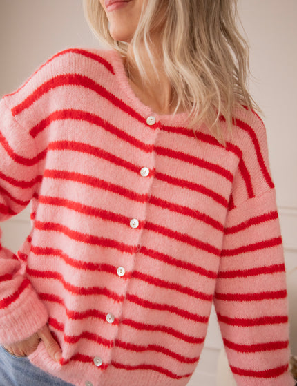 Samantha Stripe Pink/Red - Vest