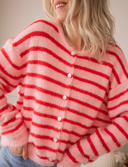 Samantha Stripe Pink/Red - Vest