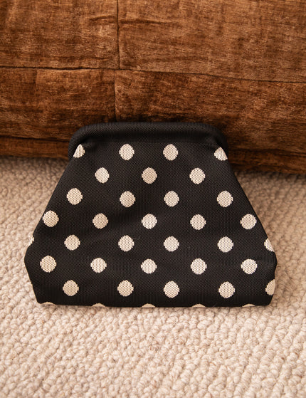 Pia Polka Clutch Black/Off White - Handtas