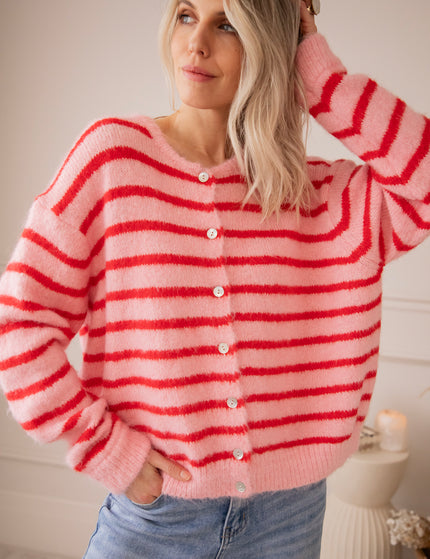 Samantha Stripe Pink/Red - Vest