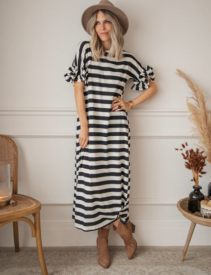 Zebrina Black/White - Maxi Jurk