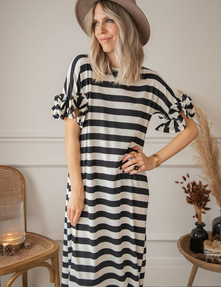 Zebrina Black/White - Maxi Dress