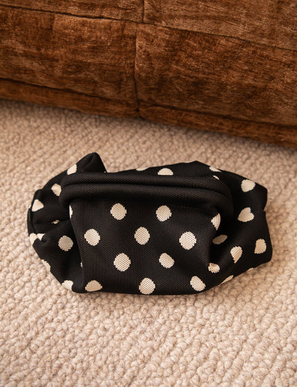 Pia Polka Clutch Black/Off White - Handtas