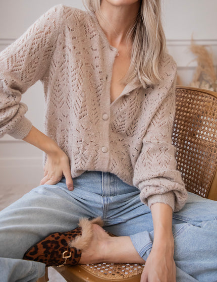 Tilly Taupe - Cardigan