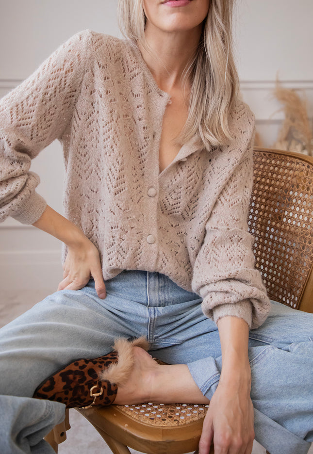 Tilly Taupe - Cardigan