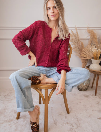 Tilly Burgundy - Cardigan