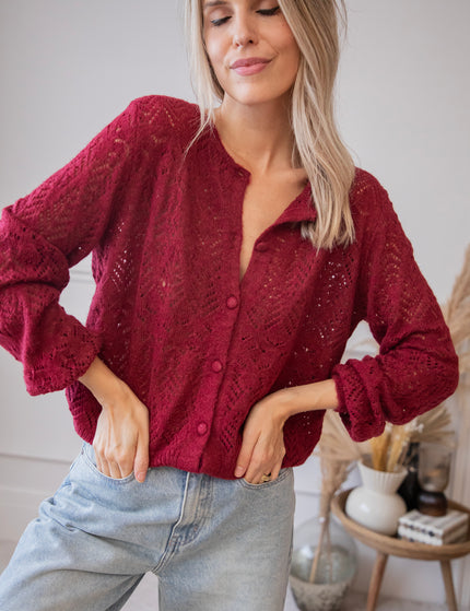 Tilly Burgundy - Cardigan