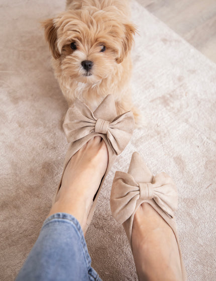 Go With The Bow Beige - Heels