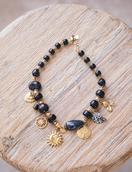 Autumn Charm Black - Necklace