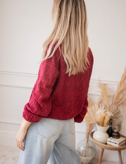 Tilly Burgundy - Cardigan