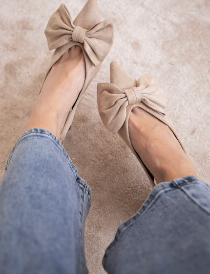 Heels - Go With The Bow - Beige