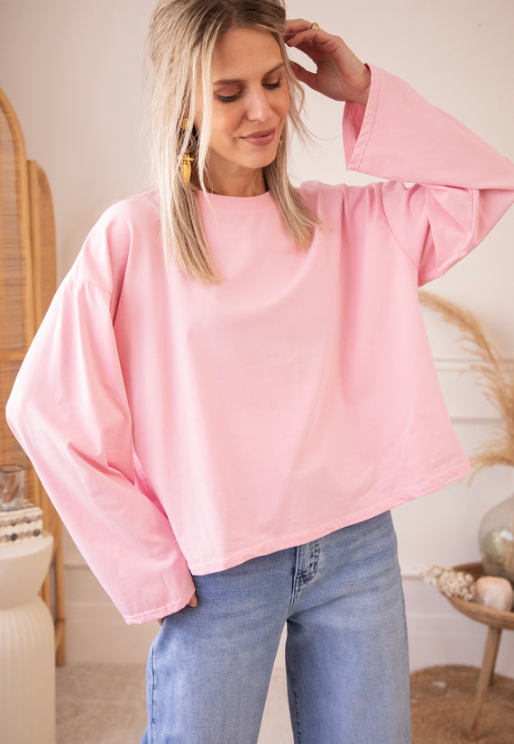 Sadie Basic Baby Pink - Longsleeve