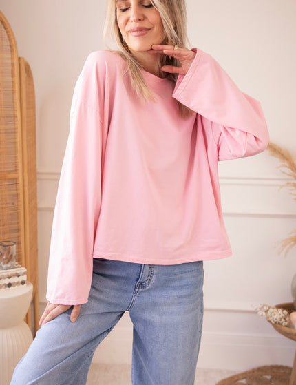 Sadie Basic Baby Pink - Longsleeve