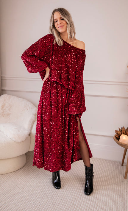 Shimmer Dreams Bordeaux - Rok