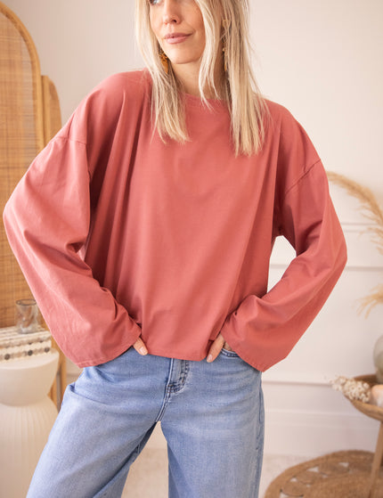 Langarmshirt - Sadie Basic - Rose
