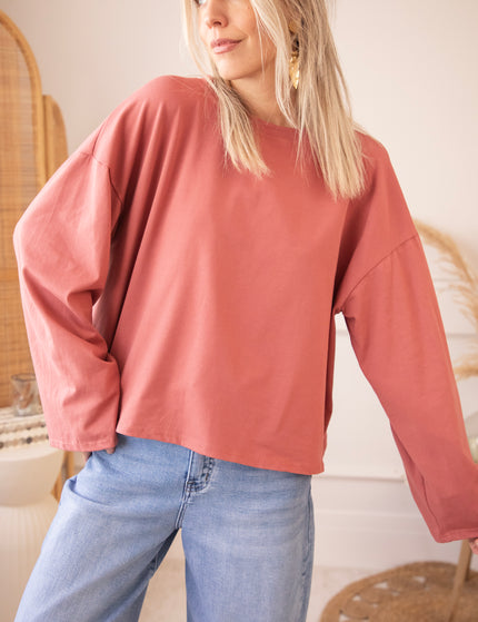 Langarmshirt - Sadie Basic - Rose