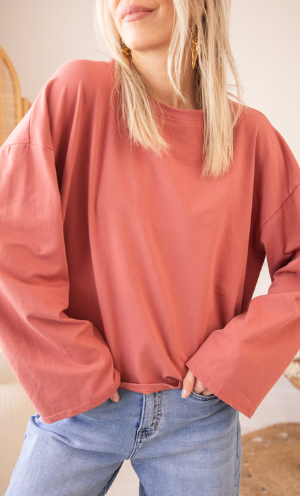 Langarmshirt - Sadie Basic - Rose