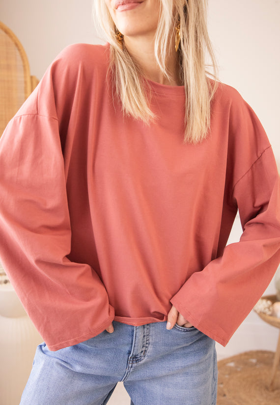 Sadie Basic Rose - Longsleeve
