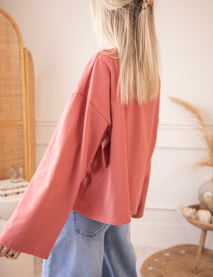 Langarmshirt - Sadie Basic - Rose