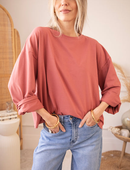 Langarmshirt - Sadie Basic - Rose