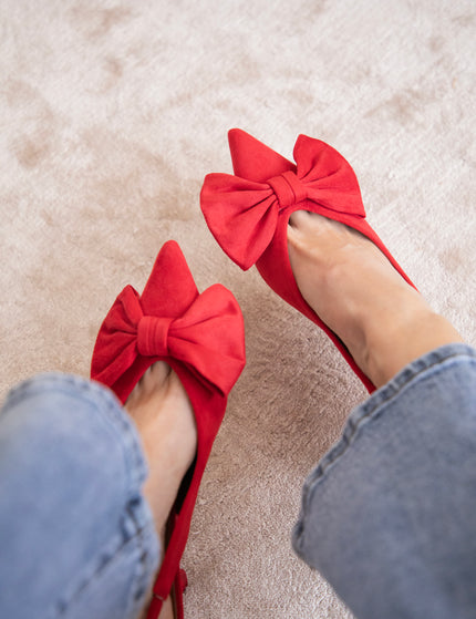 Go With The Bow Red - Heels