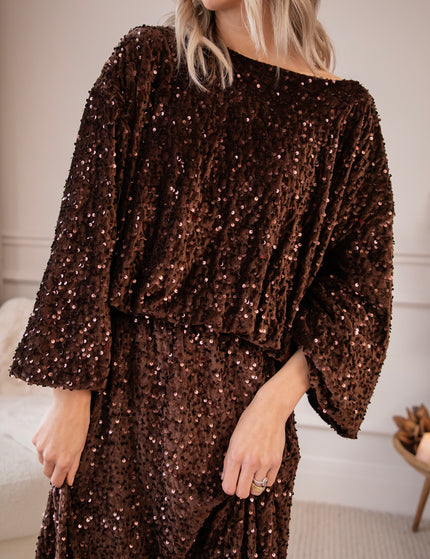 Shimmer Dreams Choco - Blouse