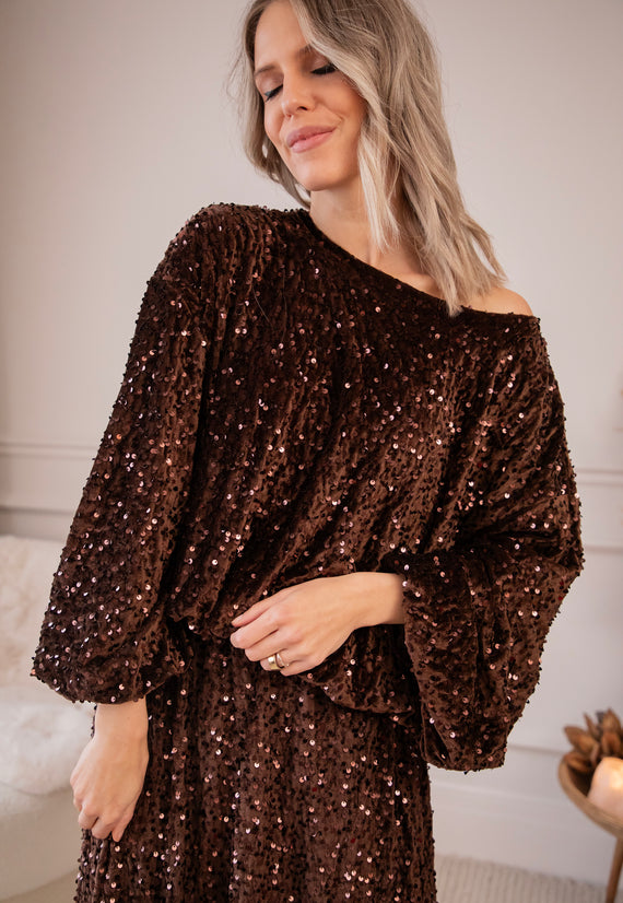 Shimmer Dreams Choco - Blouse