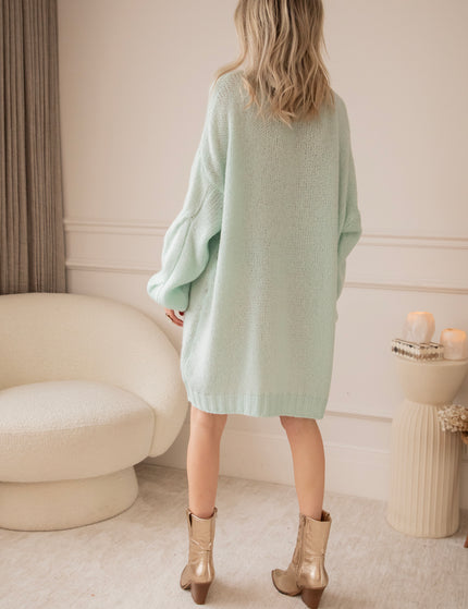 Coco Cable Mint - Sweater Dress