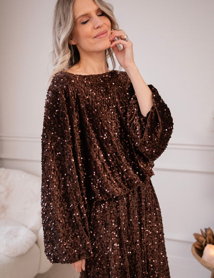Shimmer Dreams Choco - Blouse
