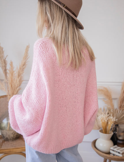 Baggy Bow Soft Pink - Cardigan