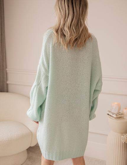 Coco Cable Mint - Sweater Dress