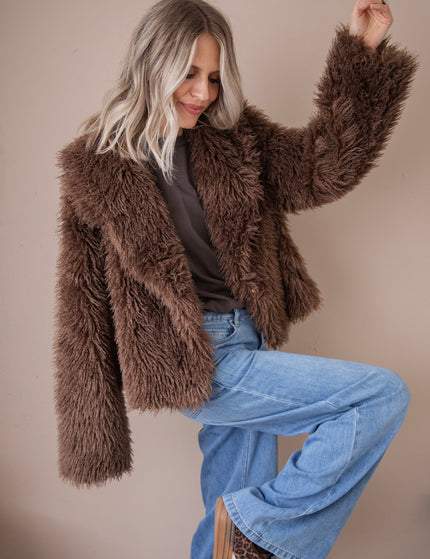 Lexi Faux Fur Brown - Jacket