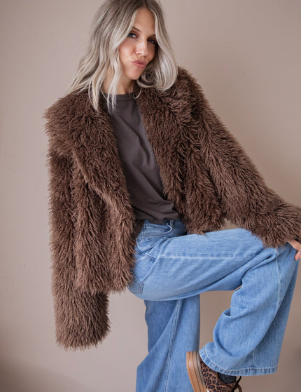 Lexi Faux Fur Brown - Jacket