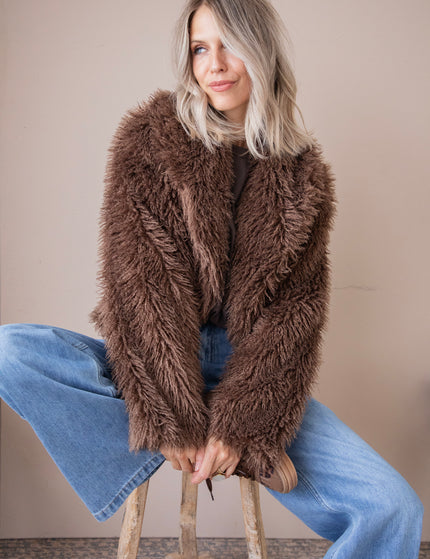 Lexi Faux Fur Brown - Jacket