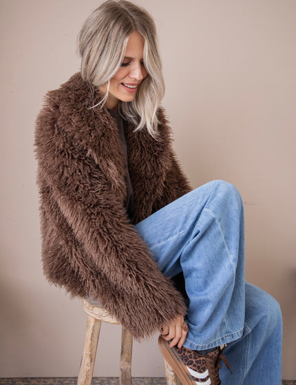 Lexi Faux Fur Brown - Jacket