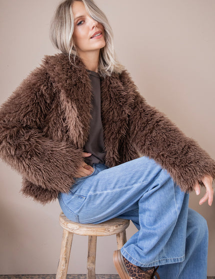 Lexi Faux Fur Brown - Jacket