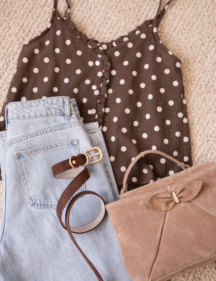 Dora Dot Brown/Off White - Top
