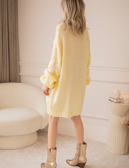 Coco Cable Yellow - Sweater Dress