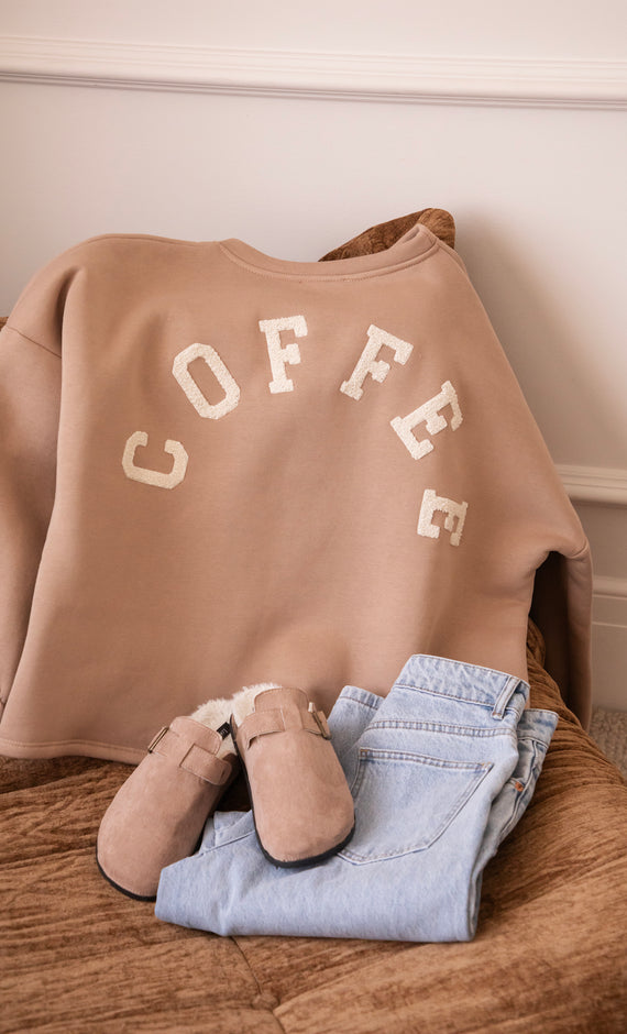 Lily Coffee Taupe/Cream - Sweater