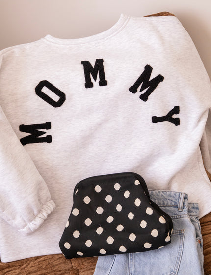 Lily Mommy Soft Grey/Black - Sweater