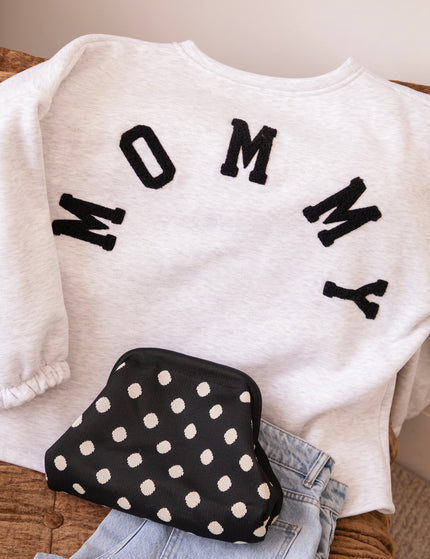 Lily Mommy Soft Grey/Black - Sweater