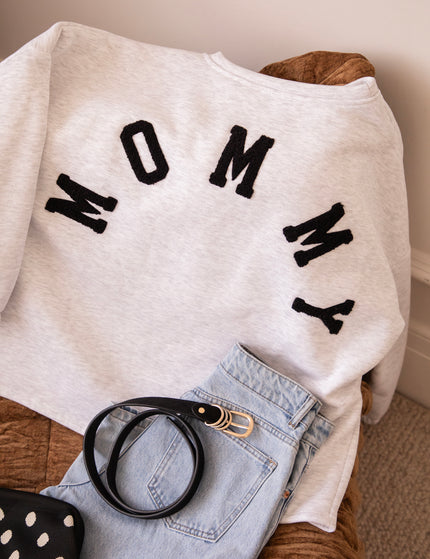 Lily Mommy Soft Grey/Black - Sweater