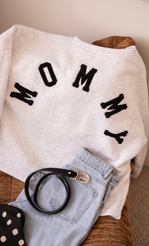 Lily Mommy Soft Grey/Black - Sweater