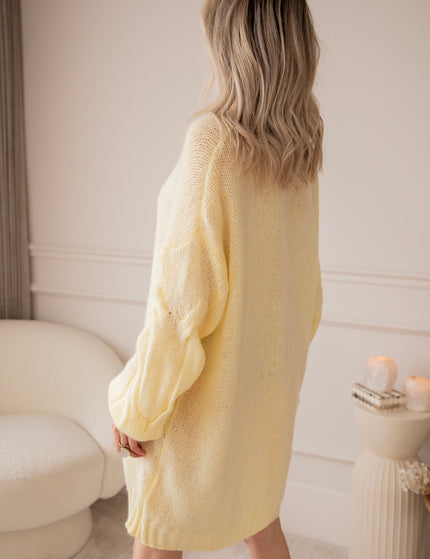 Coco Cable Yellow - Sweater Dress